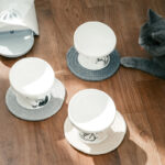 Cat Bowl Ceramic High-foot Oblique Single Bowl