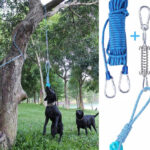 Outdoor Funny Dog Toy Stainless Steel Spring Suspension Cotton String Households Outdoor Toy Training