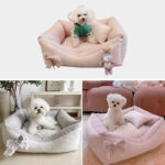 Polarizhen New Cotton And Linen Kennel Removable And Washable Pet Maltese Xi Shi Four Seasons Cat Nest Ins - Image 4