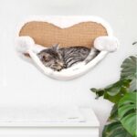 Cat Climbing Frame Wall-mounted Solid Wood Cat Wall-mounted Hanging Scratching Pole Cat Hammock Stairs - Image 2