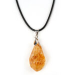 Natural Citrine Cluster Pendant Irregular Raw Stone Necklace - Image 5