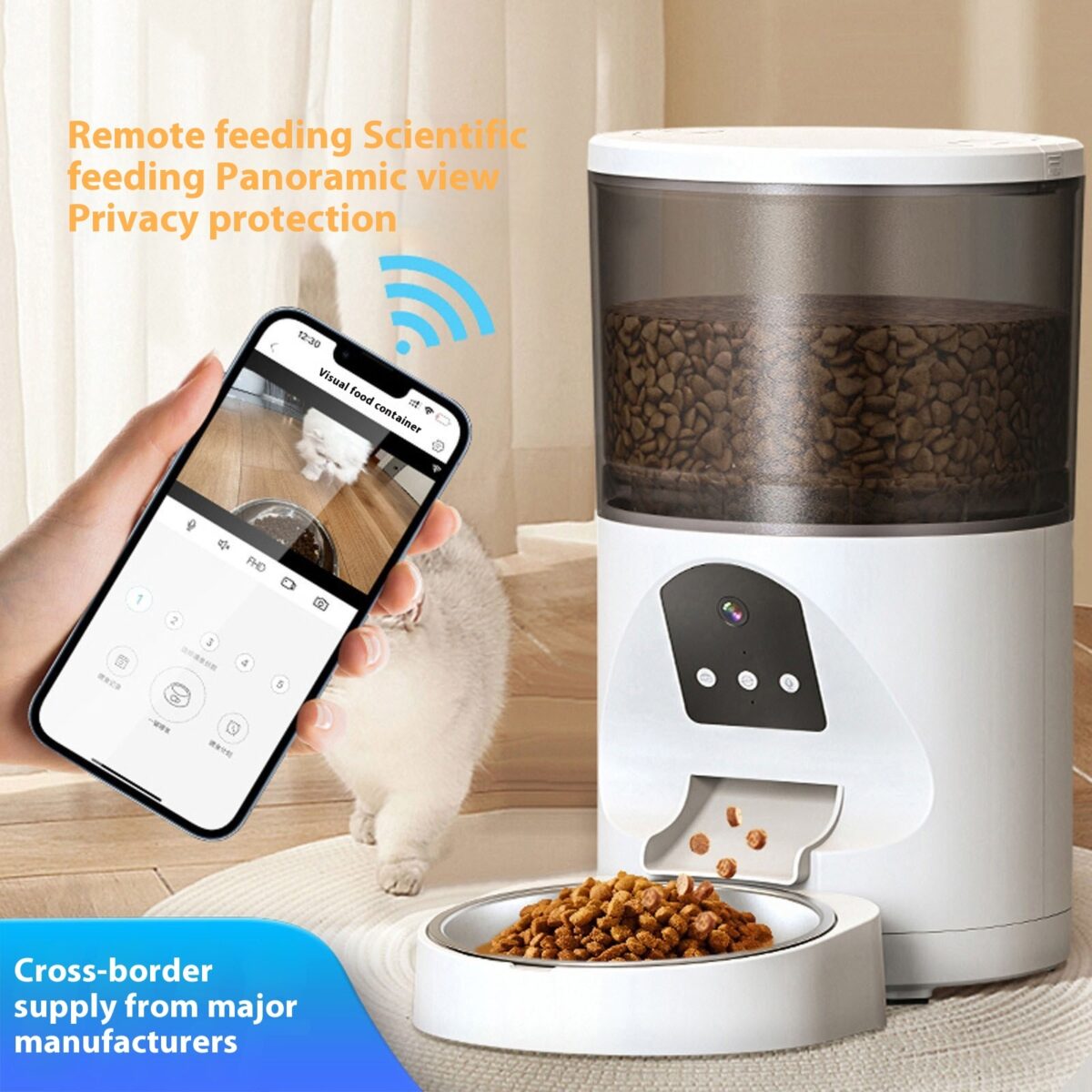 Smart Visual Pet Feeder Remote HD Wide Angle - Image 2