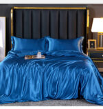 Artificial Silk Double-sided Silk Satin Quilt Cover Bed Sheet Four-piece Set - Image 9