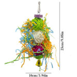3pcs Bird Toy Parrot Gnawing Supplies Utensils Brushed Rattan Ball Grass Wooden Toys - Image 5