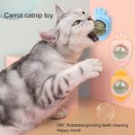 Catnip Toys Self Adhesive Carrot Shape Cat Catnip Balls Toy For Indoor Cat Cat Wall-mounted Mint Balls For Cat Teeth Cleaning Blue - Image 6