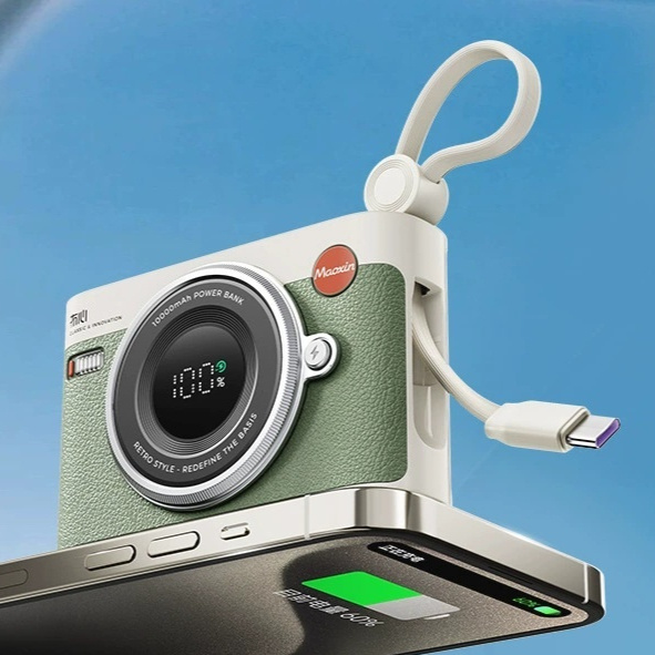 Power Bank Ultra-thin Compact Portable With Cable Large Capacity