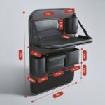 Car Seat Storage Bag Auto Back Seat Back Organizer With Foldable Table Tray PU Leather Tablet Holder Tissue Box Car Accessories - Image 2