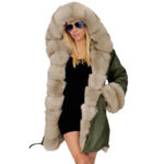 Cotton-padded Jacket Fur Collar Coat Hooded - Image 4