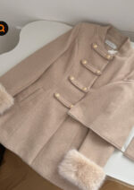 Women's Ring Fashionable Cape Cloak Wool Coat - Image 8