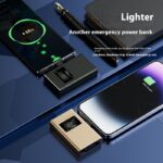 Power Bank Lighter Creative Personality Usb Electronic Lighter Metal Double - Image 3