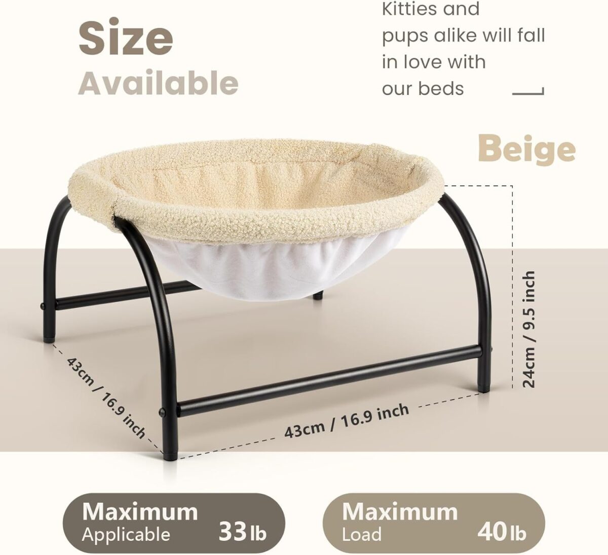 Cat Bed Dog Bed Pet Hammock Bed Cat Sleeping Cat Supplies Pet Supplies Whole Wash Stable Detachable Breathable Easy Assembly Indoors Outdoors - Image 2