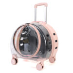 Large Capacity Universal Wheel Fully Transparent Pet Trolley Bag Breathable - Image 5