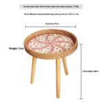 Hand-woven Shell Storage Tray Sofa Side Table - Image 8