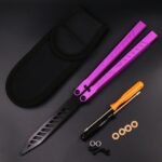 Wing Pictograph Butterfly Knife Aluminum Alloy Handle Safety Practice Not Cutting Edge - Image 8