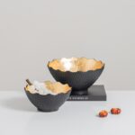 Handmade Ceramic Baking Black Hot Stamping Aluminum Storage Tray - Image 3