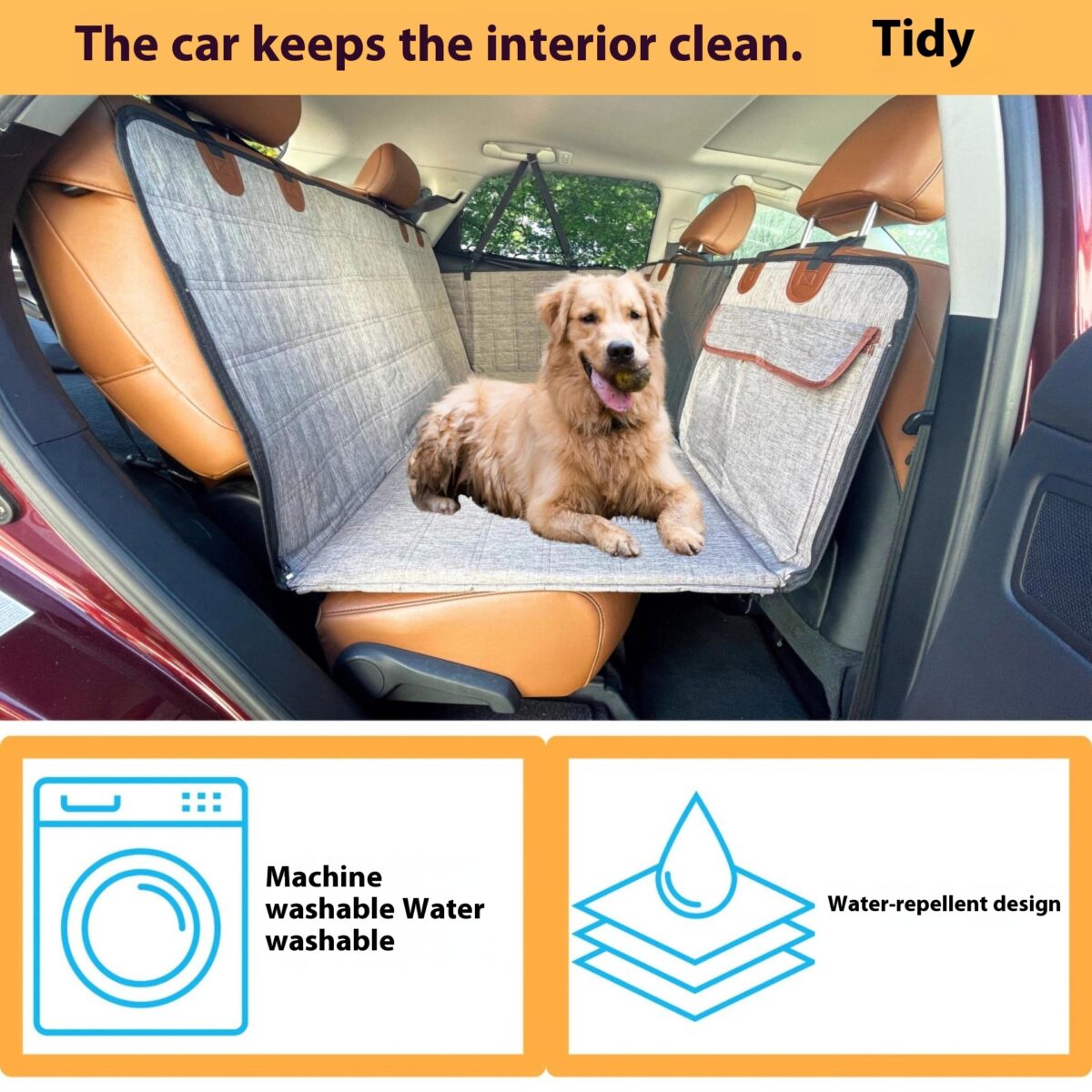 Widened Support Plate Car Dog Bed Rear Seat Pet Pad - Image 4