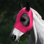 Lycra Horse Fly Mask With Ears Comfort Fit Mesh Trail Pasture Sun UV Protection - Image 7