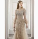 Heavy Industry Nailed Beaded Diamond-encrusted Evening Dress Hostess Long Style - Image 6