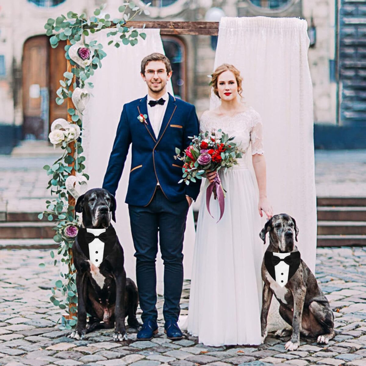 Dog Tuxedo Suit With Bow Tie And Bandana  Adjustable Formal Costumes For Small, Medium, Large Dogs Perfect For Weddings Birthdays - Image 6
