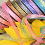 Bow Gold Silk Silver Polyester Ribbon - Image 3