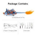 NEW Motion Cat Toy Electronic Moving Mouse Cat Toy Interactive Cat Toy With Rechargeable Battery Sound Box Cat Mouse Feather - Image 8