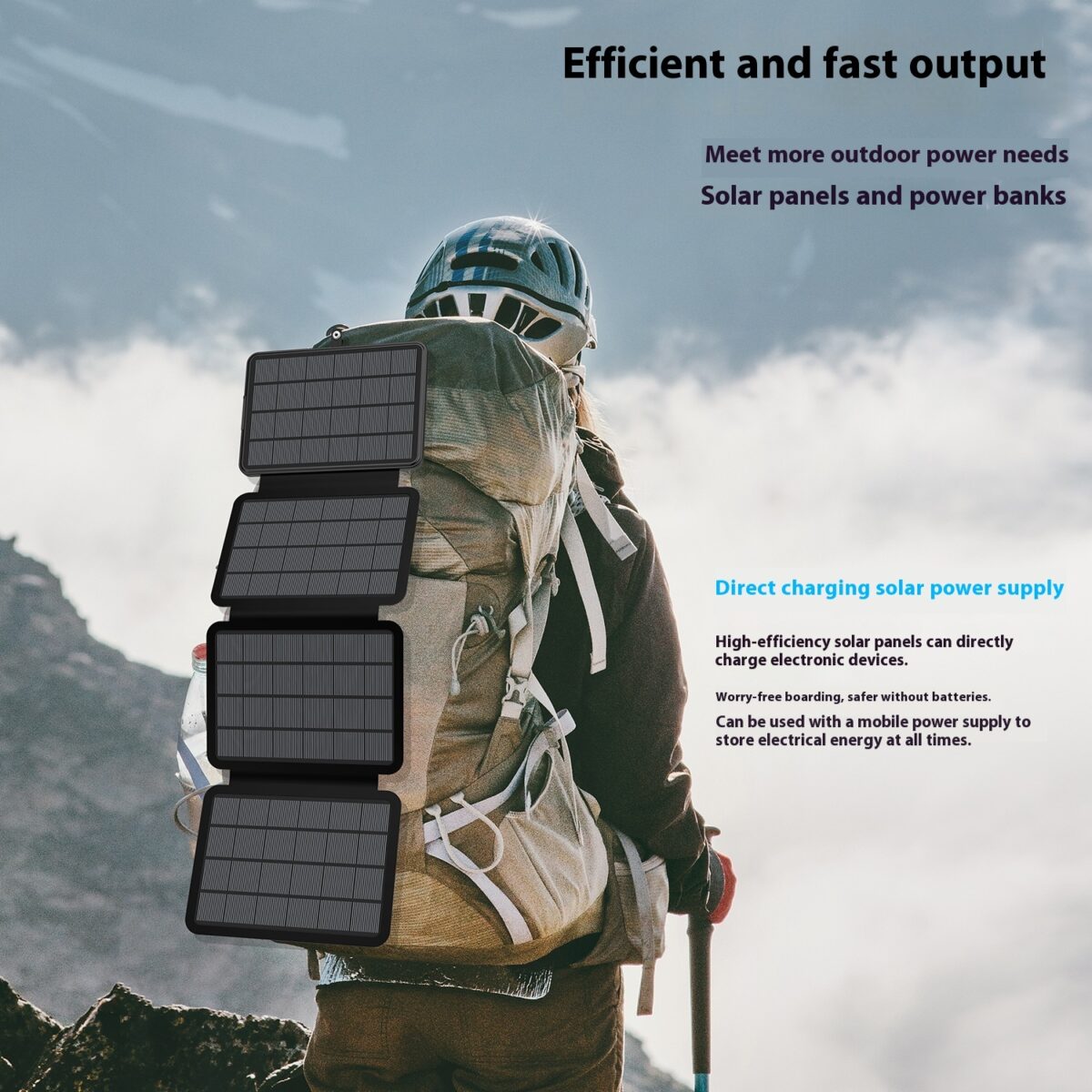 Folding Solar Charging Device Emergency Charger - Image 1