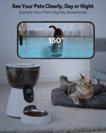 Automatic Cat Feeder With Camera, 1080P HD Video, Night Vision, 5G WiFi, 2-Way Audio, 10s Voice Recorder, Low Food & Blockage - Image 7