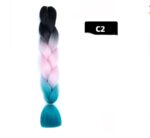 Color Big Braid African Chemical Fiber High Temperature Silk Wig Gradient - Image 9