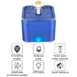 USB Charging For Water Cat Drinking Fountain Pet Water Dispenser With Recirculate Filtring With LED Lighting Automatic - Image 6
