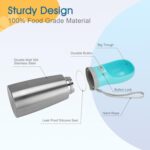 Portable Dog Water Bottle 700ml Stainless Steel Leak Proof Puppy Water Dispenser With Drinking Feeder For Pets Travel Walking Hiking And Outdoor Activities - Image 6