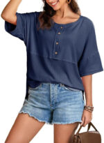 Women's Waffle Knit Top Fashion - Image 6