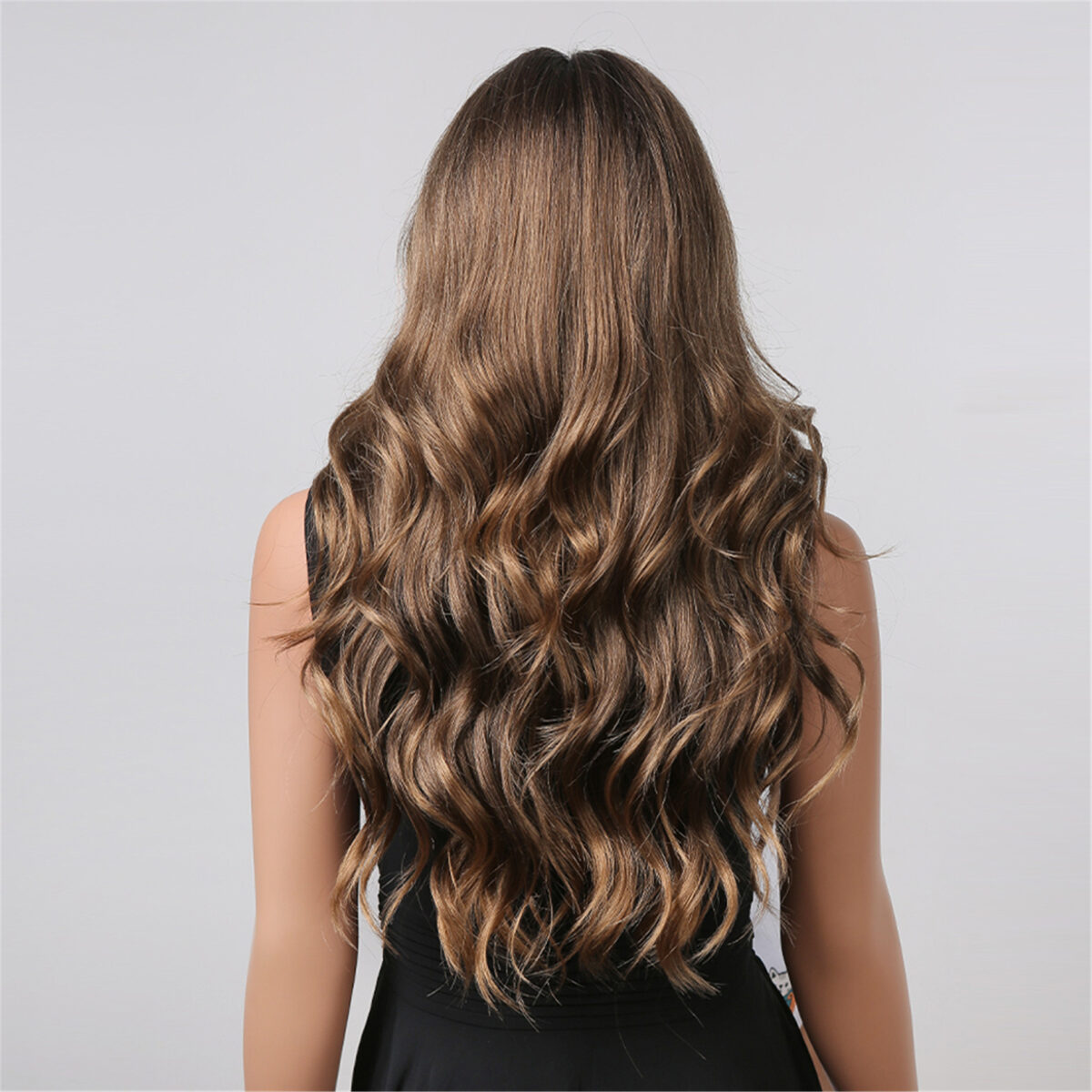 Brown Long Curly Hair European And American Wig - Image 6