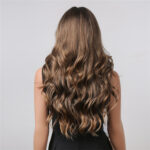 Brown Long Curly Hair European And American Wig - Image 6