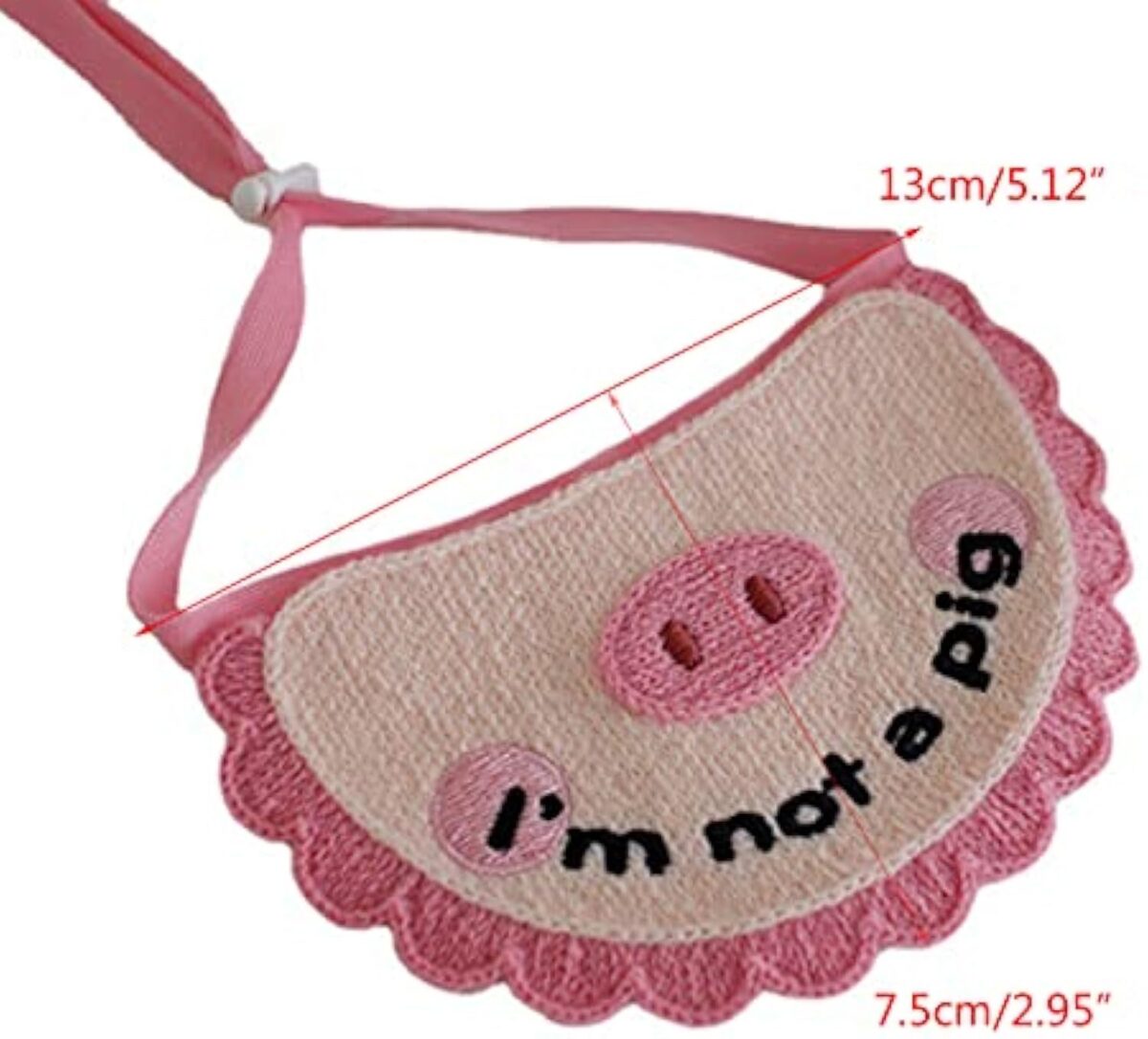 Super Soft Crocheted Cat Saliva Towel For Pets With Cute Pig Decoration - Image 2