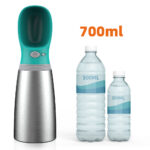 Portable Dog Water Bottle 700ml Stainless Steel Leak Proof Puppy Water Dispenser With Drinking Feeder For Pets Travel Walking Hiking And Outdoor Activities - Image 9
