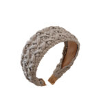 French Style Vintage Weave High Skull Top Headband Simple Solid Color Wide Edge Advanced Pressure-sensitive Hair Band Pastoral Knitted Headdress - Image 5