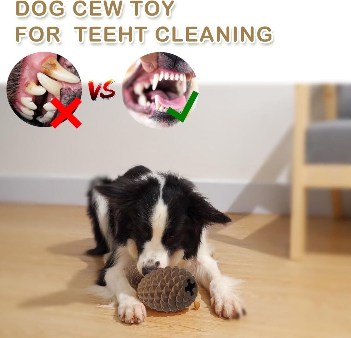 Pine Cone Tough Dog Toys For Aggressive Chewers Dog Chew Toys With Interactive Dog Treat Dispenser Indestructible Dog Toy For Medium Large Dogs  Heavy Duty Dog Presents - Image 9