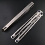 Titanium Alloy Splicing Butterfly Knife With Integrated Handle