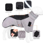 Waterproof Large Dog Jacket Warm Dog Clothes Winter Coat French Dog Reflective Dog Cold Weather Coats Pet Snow Jacket - Image 5