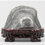 Wooden Base, Redwood And Rare Stone Handicraft Ornament - Image 2