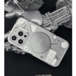 Electroplated Mechanical Silver Phone Case Personalized Magnetic Bracket - Image 8