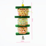 Parrot Supplies Bird Toy Rattan Woven Paper Silk Wood Gnawing Skewers - Image 4
