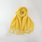 All-match Soft Glutinous Solid Color Cashmere-like Tassel Scarf For Women - Image 7