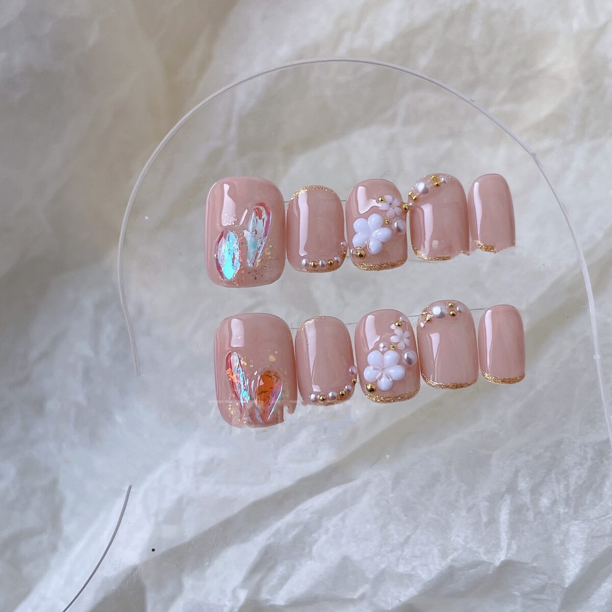 Pearl Floret Removable Nail Patch - Image 2