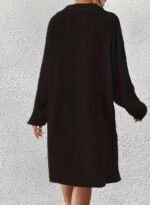 Large Size Women's Long Sleeved Kimono Cover Up Shirt - Image 4