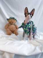 Cat Clothes Summer Thin Floral Dress Sphinx Hairless - Image 6