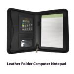 A5 Multifunctional Folder PU Zipper Bag With Computer - Image 3