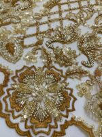 Embroidery Heavy Industry Beaded Tulle Lace Fabric - Image 10