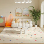 Living Room Carpet Geometric Lines Sofa Coffee Table Blanket - Image 2