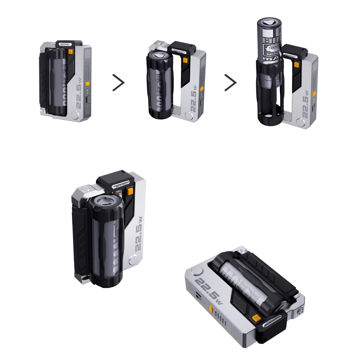 Cartridge Replacement Power Bank Tactical Mech TYPE-C Plug - Image 5